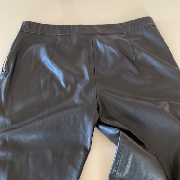 Zara black faux leather capris. Size medium, measurements are in photos posted. - Picture 6 of 12